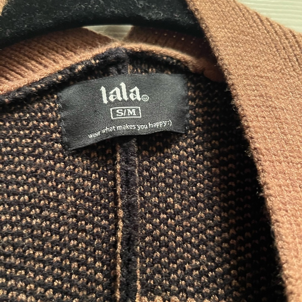 Lala Brown and Black Knit Sweater